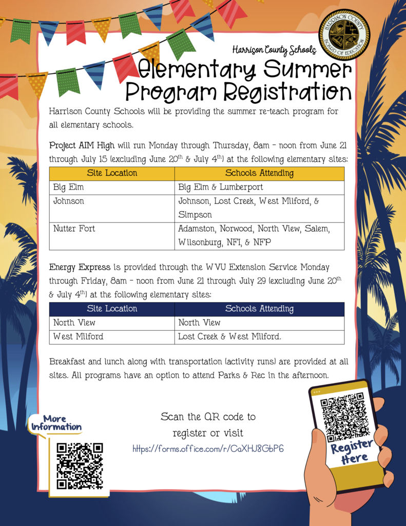 Elementary Summer Program Registration