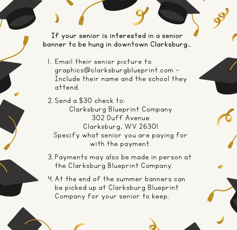 Senior Banners for Downtown Clarksburg Liberty High School